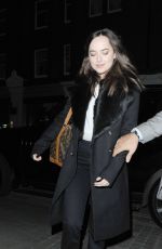 DAKOTA JOHNSON Arrives at Her Hotel in London 02/08/2017