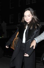 DAKOTA JOHNSON Arrives at Her Hotel in London 02/08/2017