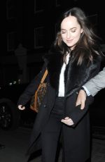 DAKOTA JOHNSON Arrives at Her Hotel in London 02/08/2017