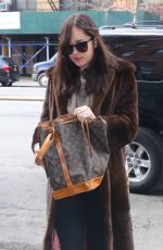 DAKOTA JOHNSON Arrives Back to Her Hotel in New York 02/01/2017