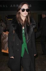 DAKOTA JOHNSON at Los Angeles International Airport 02/10/2017