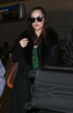 DAKOTA JOHNSON at Los Angeles International Airport 02/10/2017
