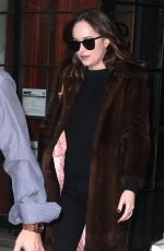 DAKOTA JOHNSON Leaves Her Hotel in New York 01/31/2017.