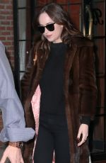 DAKOTA JOHSNON Leaves Her Hotel in New York 01/31/2017