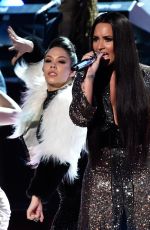 DEMI LOVATO Performs in a Tribute to Bee Gees at 2017 Grammy Awards in Los Angeles 02/12/2017