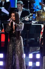 DEMI LOVATO Performs in a Tribute to Bee Gees at 2017 Grammy Awards in Los Angeles 02/12/2017