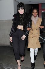 DIASY LOWE, OTI MABUSE and LOUISE REDKNAPP Night Out in London 02/24/2017