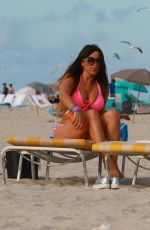 ELISA SCHEFFLER and CLAUDIA ROMANI in Bikinis at a Beach in Miami 02/07/2017