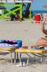 ELISA SCHEFFLER and CLAUDIA ROMANI in Bikinis at a Beach in Miami 02/07/2017