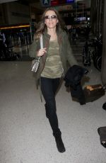 ELIZABETH HURLEY at Los Angeles International Airport 02/20/2017