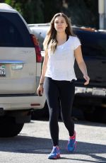 ELIZABETH OLSEN arrives at a Gym in Los Angeles 02/03/2017