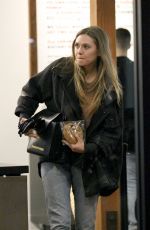 ELIZABETH OLSEN Eating Ice Cream at McConnell