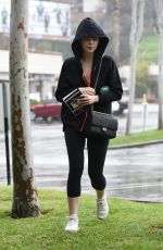 ELLE FANNING in Hoodies Out in Los Angeles 02/03/2017