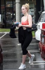 ELLE FANNING in Tank Top at a Gym in Studio City 02/03/2017
