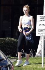 ELLE FANNING Leaves a Gym in Los Angeles 02/01/2017