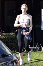ELLE FANNING Leaves a Gym in Los Angeles 02/01/2017