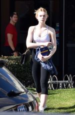 ELLE FANNING Leaves a Gym in Los Angeles 02/01/2017