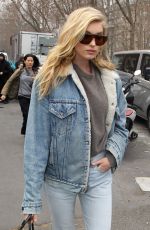 ELSA HOSK Arrives at Max Mara Fashion Show in Milan 02/23/2017