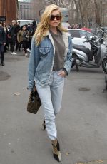 ELSA HOSK Arrives at Max Mara Fashion Show in Milan 02/23/2017