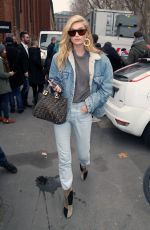 ELSA HOSK Arrives at Max Mara Fashion Show in Milan 02/23/2017