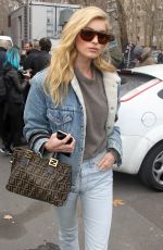 ELSA HOSK Arrives at Max Mara Fashion Show in Milan 02/23/2017