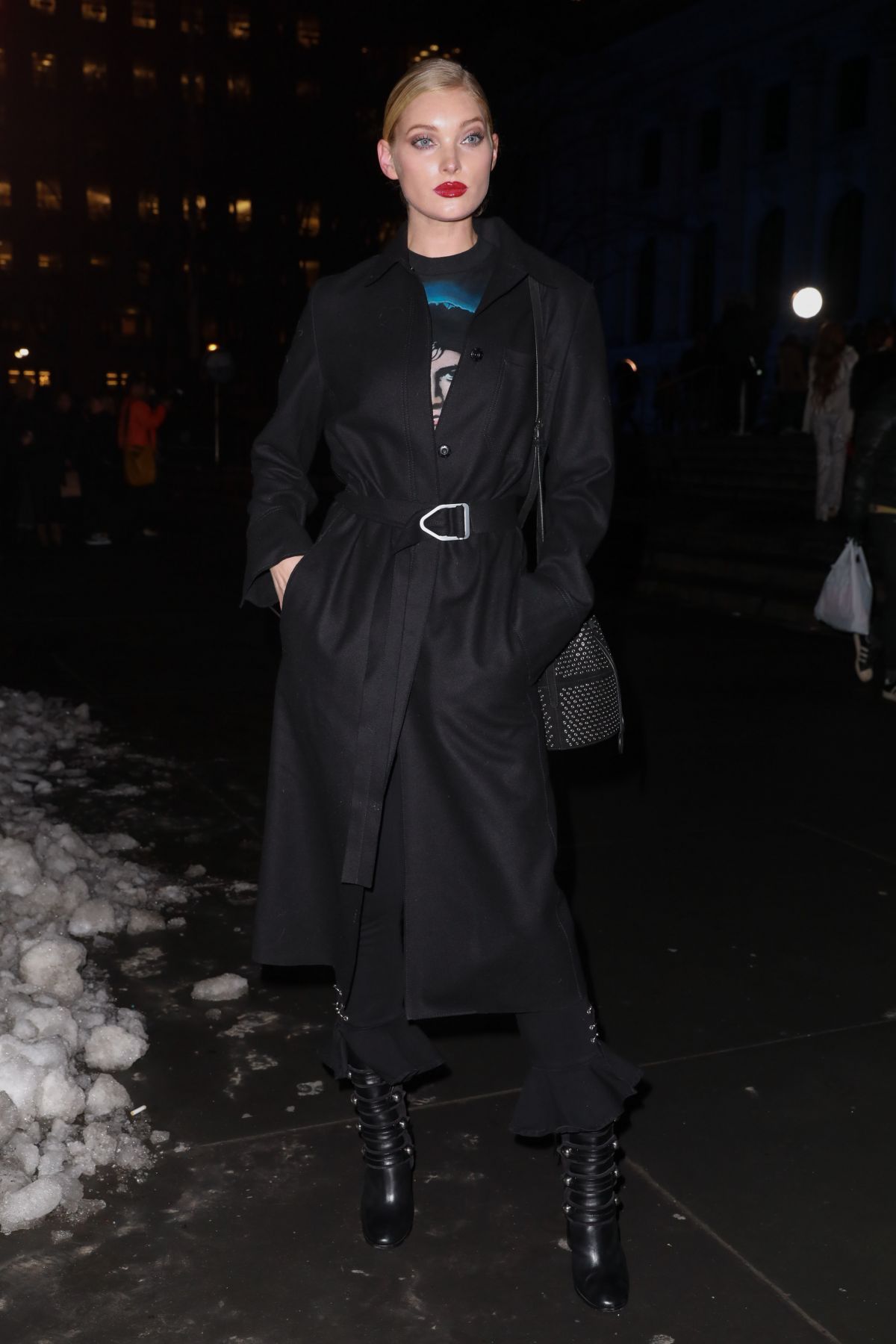 ELSA HOSK Arrives at Philipp Plein Fashion Show in New York 02/13/2017 ...