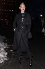 ELSA HOSK Arrives at Philipp Plein Fashion Show in New York 02/13/2017