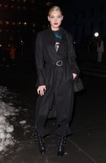 ELSA HOSK Arrives at Philipp Plein Fashion Show in New York 02/13/2017