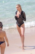 ELSA HOSK on the Set of a Photoshoot in St. Barts 02/18/2017