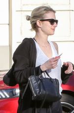 EMMA ROBERTS and LEA MICHELE at Bouchon in Beverly Hills 01/31/2017