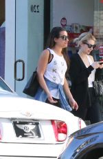 EMMA ROBERTS and LEA MICHELE at Bouchon in Beverly Hills 01/31/2017