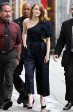 EMMA STONE Arrives at Jimmy Kimmel Live Studios in Hollywood 02/06/2017