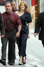 EMMA STONE Arrives at Jimmy Kimmel Live Studios in Hollywood 02/06/2017