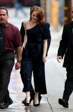 EMMA STONE Arrives at Jimmy Kimmel Live Studios in Hollywood 02/06/2017
