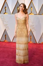 EMMA STONE at 89th Annual Academy Awards in Hollywood 02/26/2017