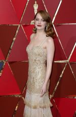 EMMA STONE at 89th Annual Academy Awards in Hollywood 02/26/2017