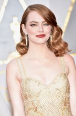EMMA STONE at 89th Annual Academy Awards in Hollywood 02/26/2017