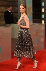 EMMA STONE at Bafta 2017 Awards in London 02/12/2017