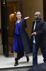 EMMA WATSON Leaves Her Hotel in Paris 02/20/2017