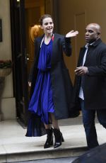 EMMA WATSON Leaves Her Hotel in Paris 02/20/2017