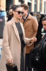 EMMY ROSSUM Leaves Carolina Herrera Fashion Show in New York 02/13/2017