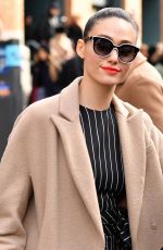 EMMY ROSSUM Leaves Carolina Herrera Fashion Show in New York 02/13/2017