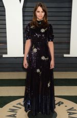 FELICITY JONES at 2017 Vanity Fair Oscar Party in Beverly Hills 02/26/2017