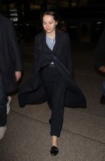 FELICITY JONES at LAX AIrport in Los Angeles 02/23/2017