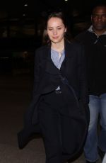 FELICITY JONES at LAX AIrport in Los Angeles 02/23/2017