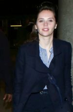 FELICITY JONES at LAX AIrport in Los Angeles 02/23/2017