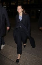 FELICITY JONES at Los Angeles International Airport 02/23/2017