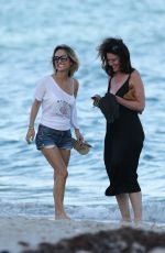 GIADA DE LAURENTIIS in Denim Shorts at a Beach in Miami 02/25/2017