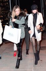 GIGI and BELLA HADID Night Out in New York 02/02/2017