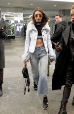 GIGI HADID All in Jeans Out in New York 02/12/2017